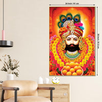 Royal Khatu Shyam Ji Canvas Painting | Traditional Wall Décor
