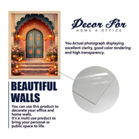 Royal Mughal Doorway & Peacock Art Wall Frame Set of Four