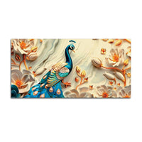 Royal Peacock Abstract Canvas Painting for Home Décor