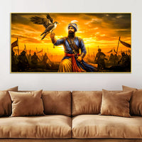Royal Sikh Guru Warrior Canvas Painting for Living Room