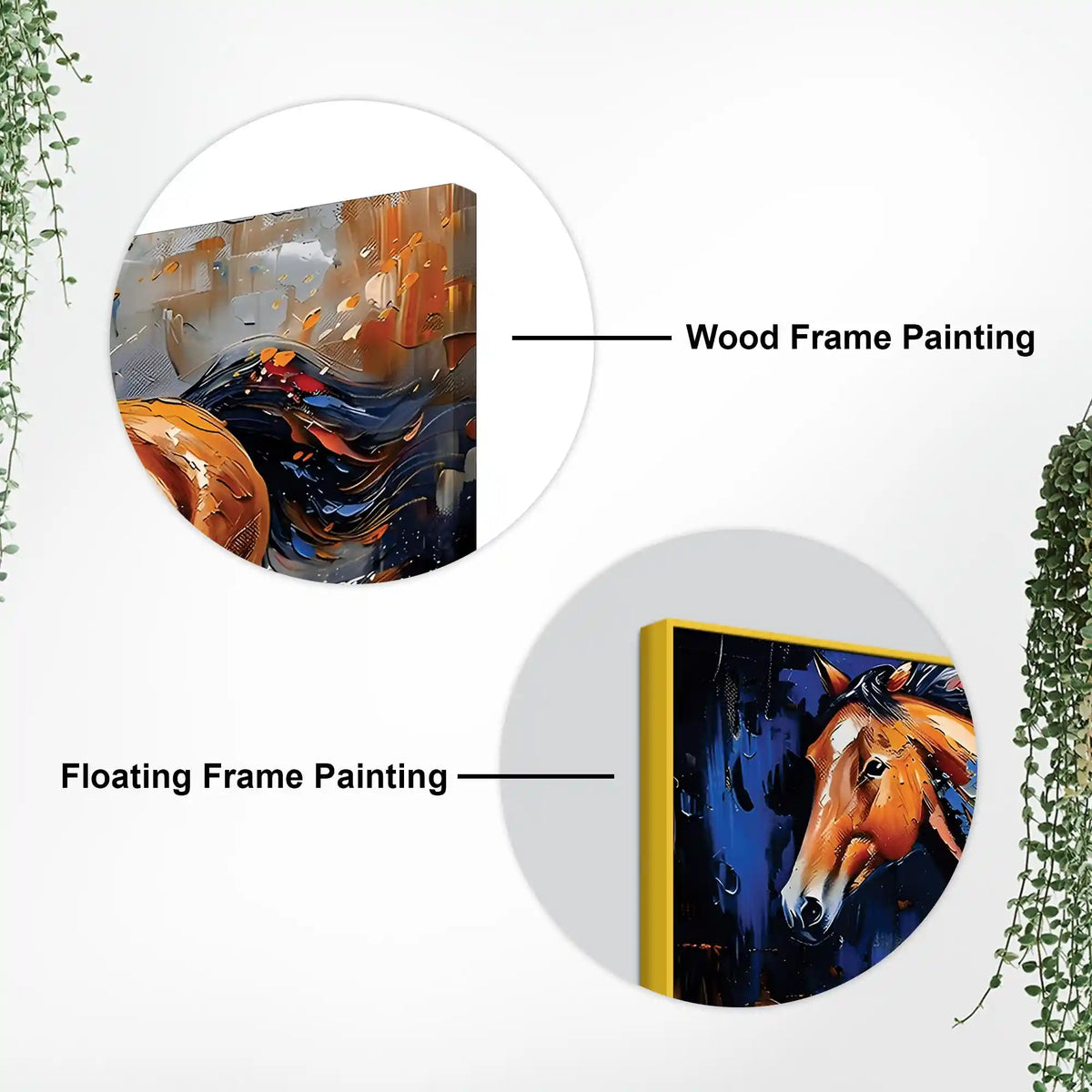 Running Horse Canvas Wall Painting for Living Room Décor