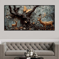 Rustic Forest Abstract Canvas Wall Decorative Painting