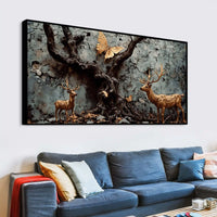 Rustic Forest Abstract Canvas Wall Decorative Painting