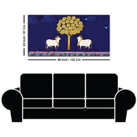 Sacred Cow Pair Wall Painting | Positive Energy Home Decor Art