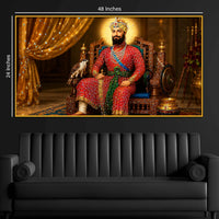 Sacred Sikh Guru Floating Frame Crystal Wall Art Painting