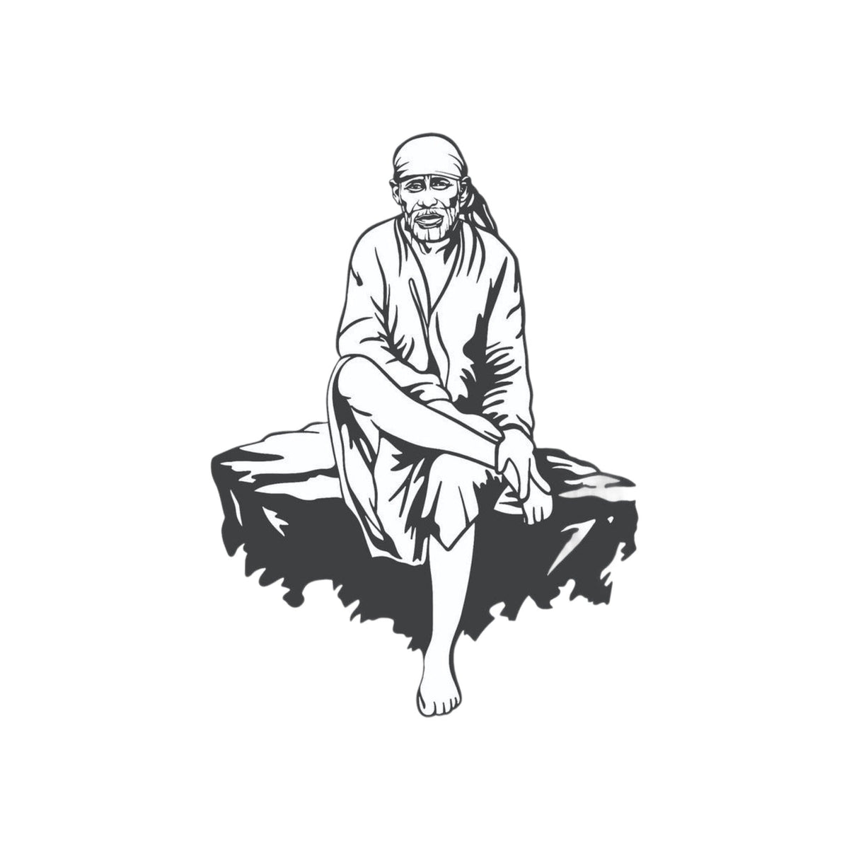 Sai Baba Metal Art Serenity Devotion Wall Decor