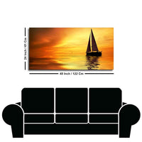 Sailing in Sunset Canvas Wall Painting