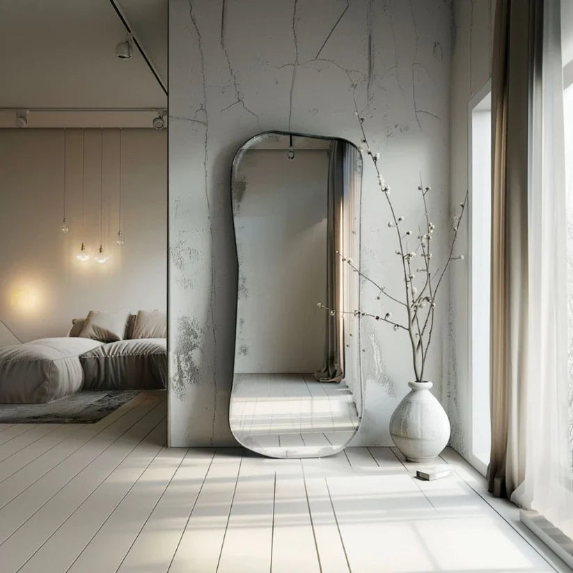 Scandinavian Style Asymmetrical Wall Mirror