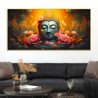 Serene Buddha Canvas Wall Painting for Calm & Peaceful Home Decor