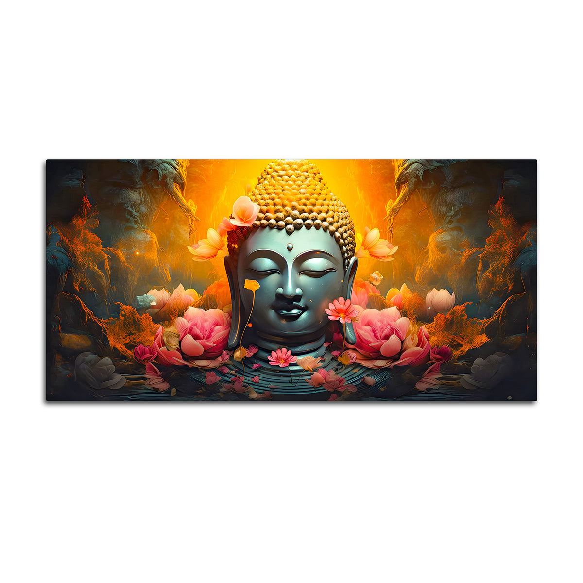 Serene Buddha Canvas Wall Painting for Calm & Peaceful Home Decor