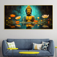 Serene Buddha Wall Painting Canvas for Living Room Décor