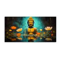Serene Buddha Wall Painting Canvas for Living Room Décor