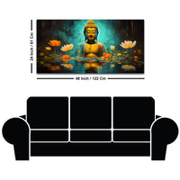 Serene Buddha Wall Painting Canvas for Living Room Décor
