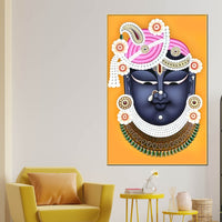 Serene Shree Krishna Portrait Canvas Wall Painting