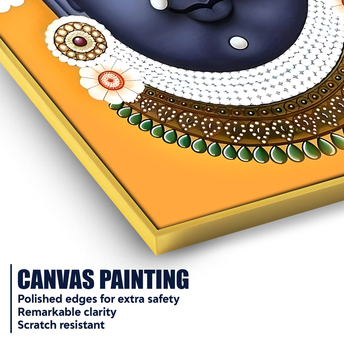 Serene Shree Krishna Portrait Canvas Wall Painting