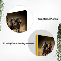 Seven Furious Horses Running Canvas Wall Painting