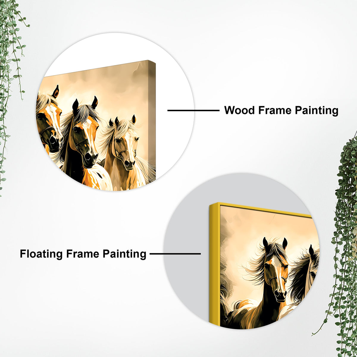 Seven Horse Herd Canvas wall Painting