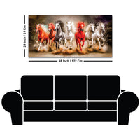 Seven Horses Running Art Canvas Wall Painting