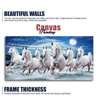 Seven Running Horses Wall Painting in Water