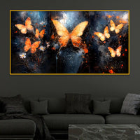Shimmering Butterfly Crystal Glass Wall Art Painting for Premium Decor