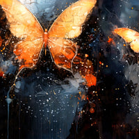 Shimmering Butterfly Crystal Glass Wall Art Painting for Premium Decor