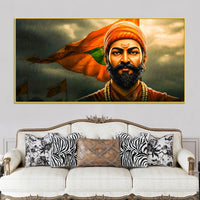 Shivaji Maharaj Warrior Canvas Painting