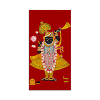 Shreenath ji Pichwai Inspired Canvas Painting | Hindu Religious Wall Decor