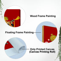Shreenath ji Pichwai Inspired Canvas Painting | Hindu Religious Wall Decor