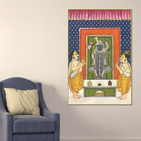 Shreenathji Nathdwara Style Canvas Wall Painting for Home & Temple