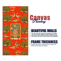 Shreenathji Pichwai Canvas Painting with Peacock | Traditional Wall Art