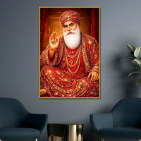 Shri Guru Nanak Dev Ji Floating Frame Crystal Wall Painting