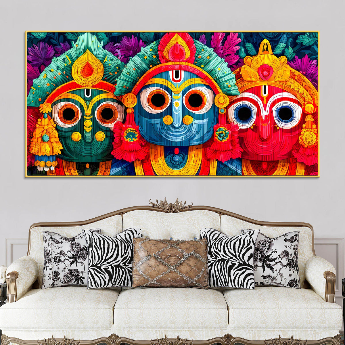 Shri Jagannath Wall Art Canvas Painting