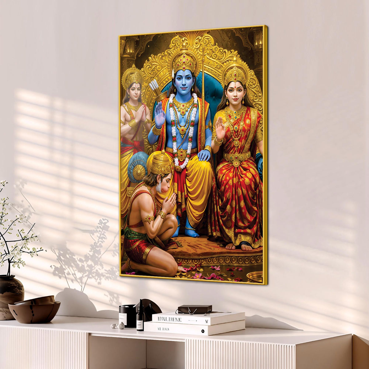 Shri Ram Darbar Painting | Divine Hindu Wall Art