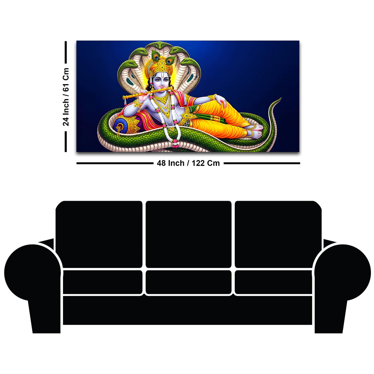 Shri Vishnu Avtar Wall Art Canvas Painting