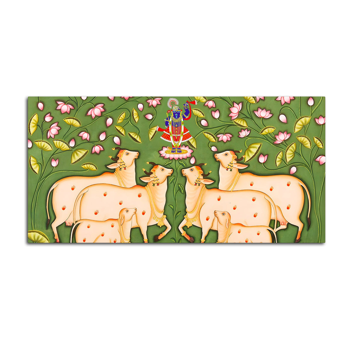 Shrinath Ji Pichwai Wall Painting | Spiritual Home Decor