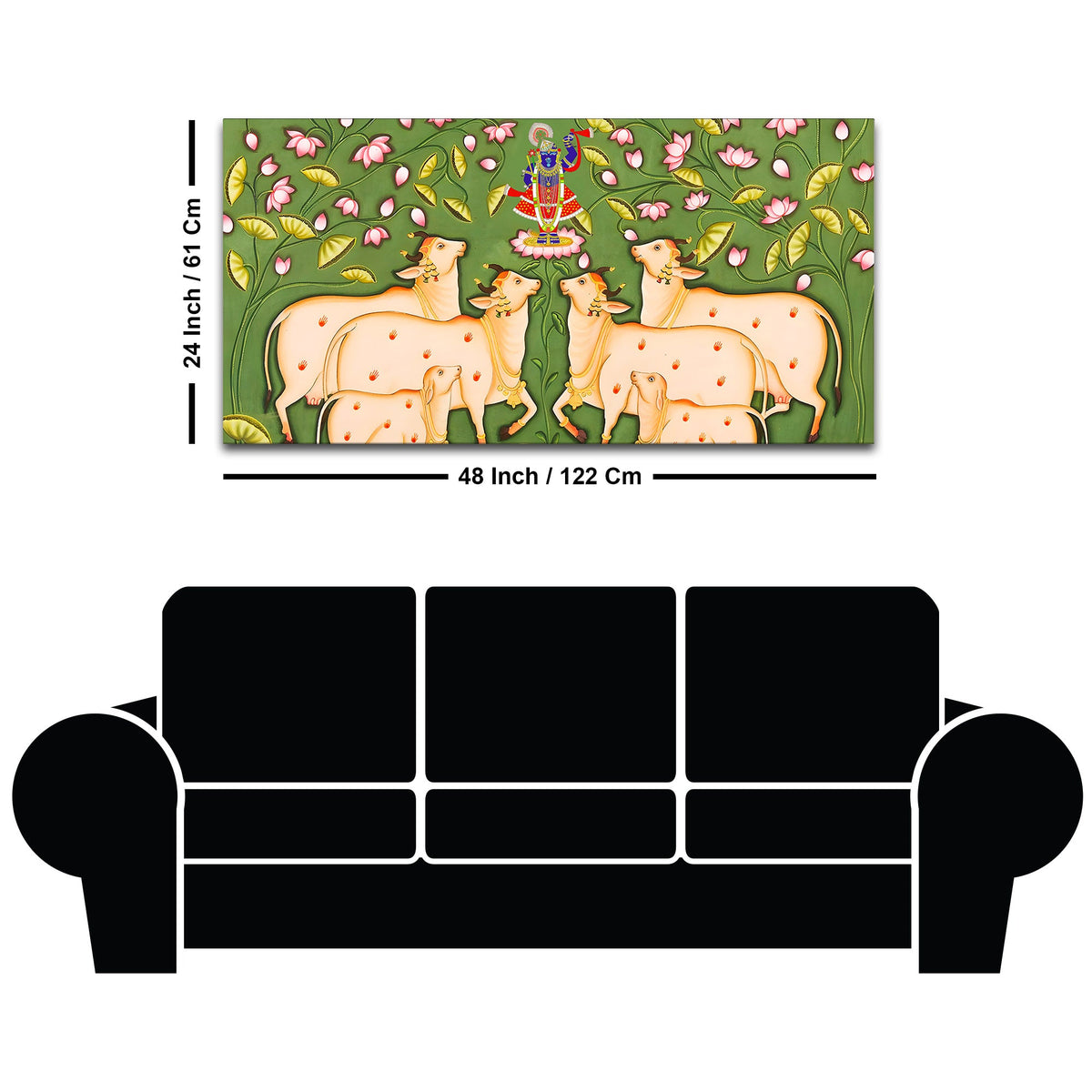 Shrinath Ji Pichwai Wall Painting | Spiritual Home Decor