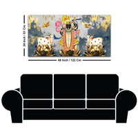Shrinathji Krishna Pichwai Art Canvas Wall Painting