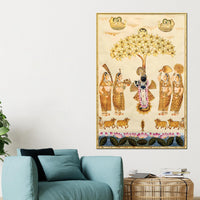 Shrinathji Pichwai Art Canvas Painting | Indian Devotional Décor
