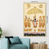Shrinathji Pichwai Art Canvas Painting | Indian Devotional Décor