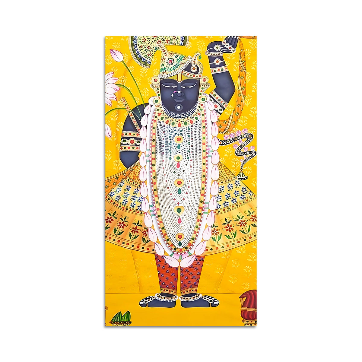 Shrinathji Pichwai Canvas Painting | Nathdwara Wall Decor for Living Room