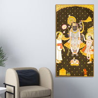 Shrinathji Pichwai Canvas Wall Painting | Indian Religious Wall Décor Art
