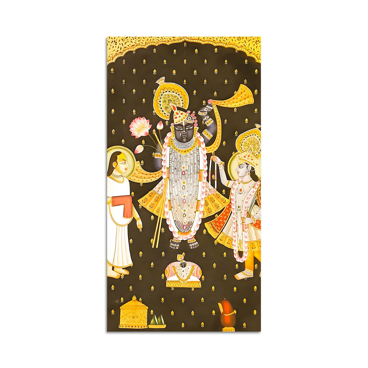 Shrinathji Pichwai Canvas Wall Painting | Indian Religious Wall Décor Art