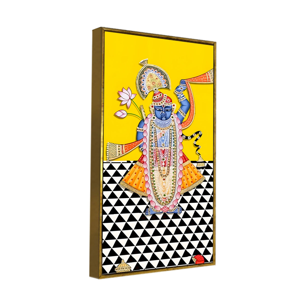 Shrinathji Pichwai Canvas Wall Painting | Indian Religious Wall Décor for Living Room
