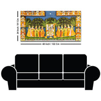 Shrinathji with Ashtasakhi Pichwai Canvas Painting – Nathdwara Wall Art