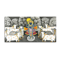 Shrinathji with Cows Traditional Pichwai Painting
