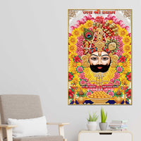 Shyam Baba Traditional Devotional Canvas Painting | Pooja Room Wall Decor