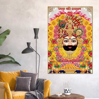 Shyam Baba Traditional Devotional Canvas Painting | Pooja Room Wall Decor