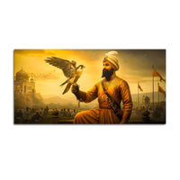 Sikh Guru Golden Canvas Wall Art for Living Room