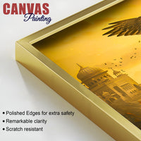 Sikh Guru Golden Canvas Wall Art for Living Room