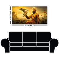 Sikh Guru Golden Canvas Wall Art for Living Room